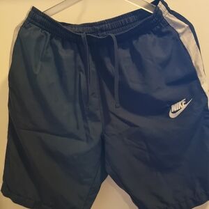 Nike Men's Navy and White Athletic Shorts